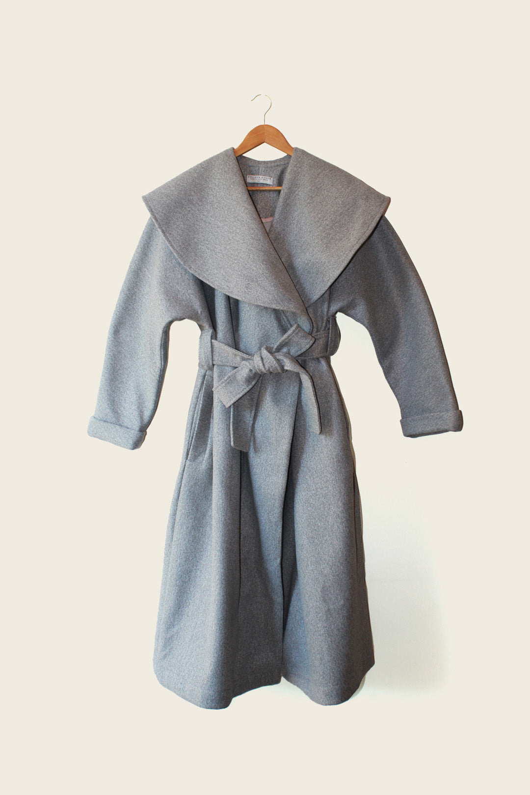 Demi Coat in Mottled Light Grey