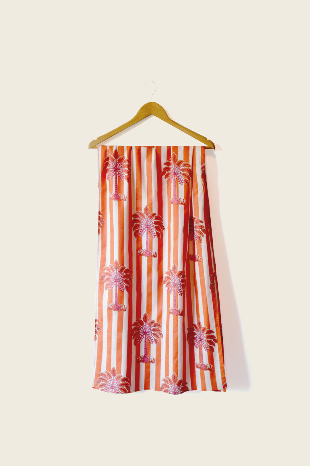 Orange Palm Floral Voile Scarf