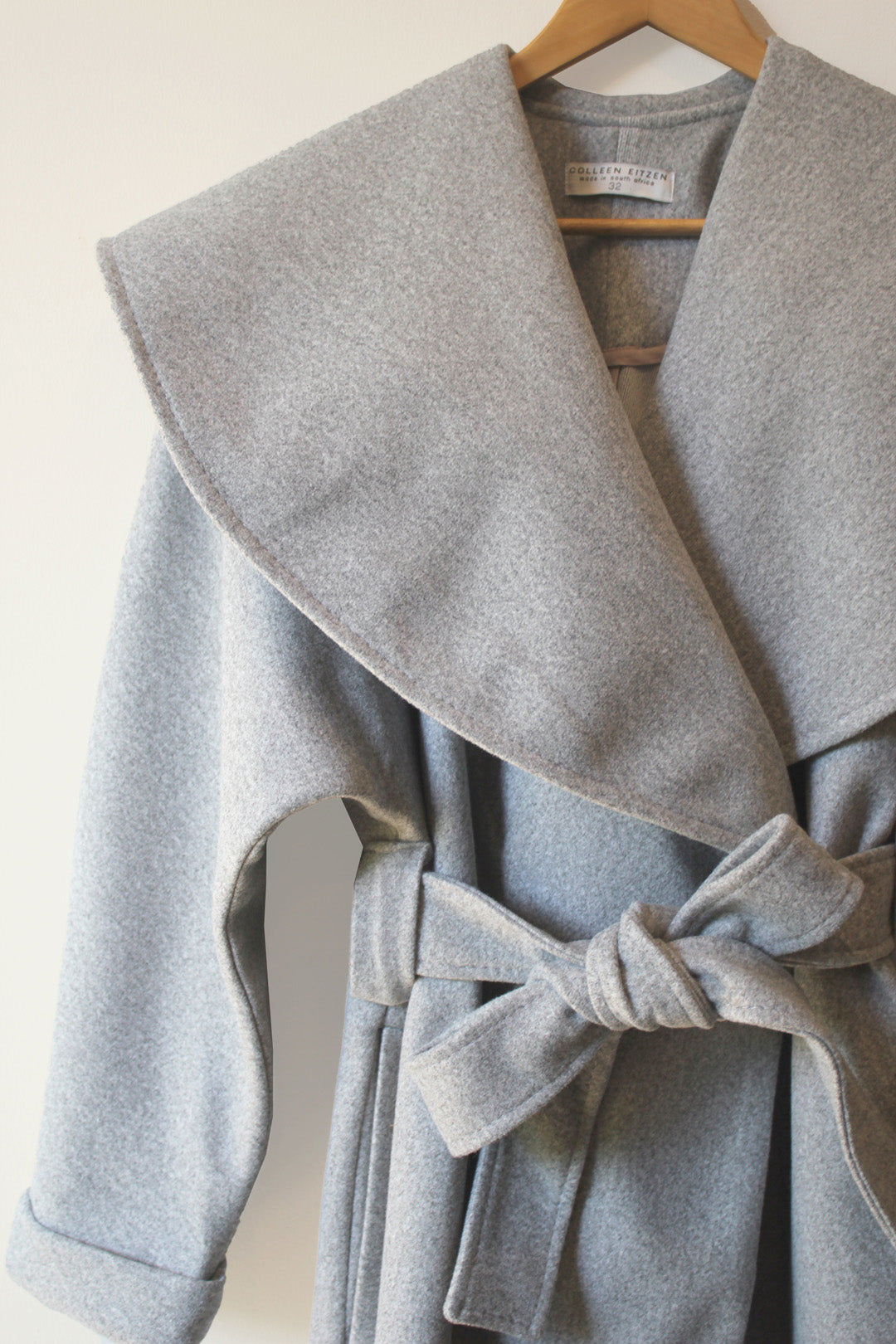 Demi Coat in Mottled Light Grey