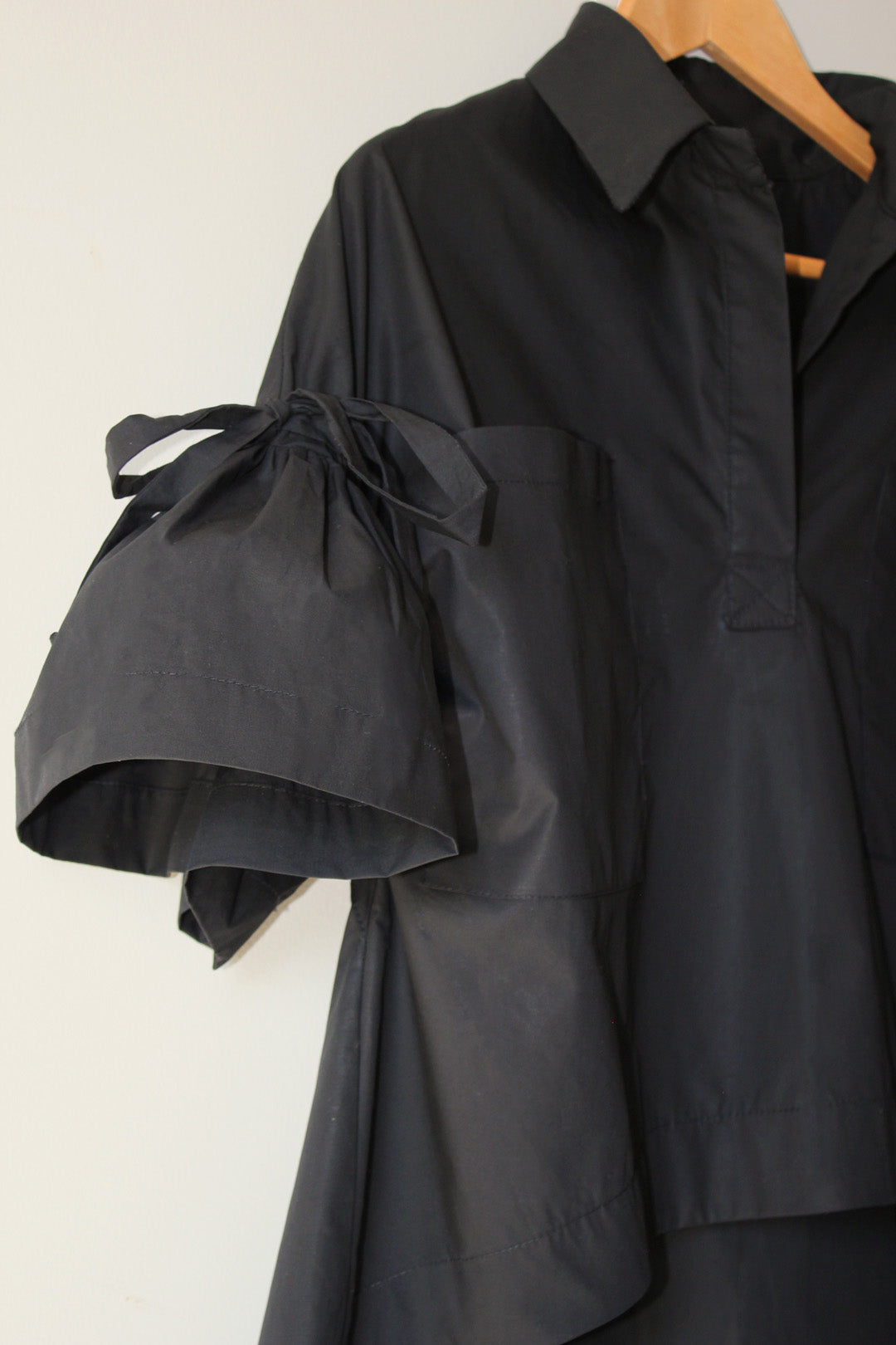 Franca Top in Black Poplin