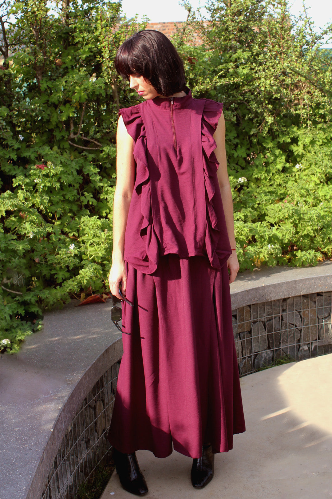 Luna Skirt in Burgundy