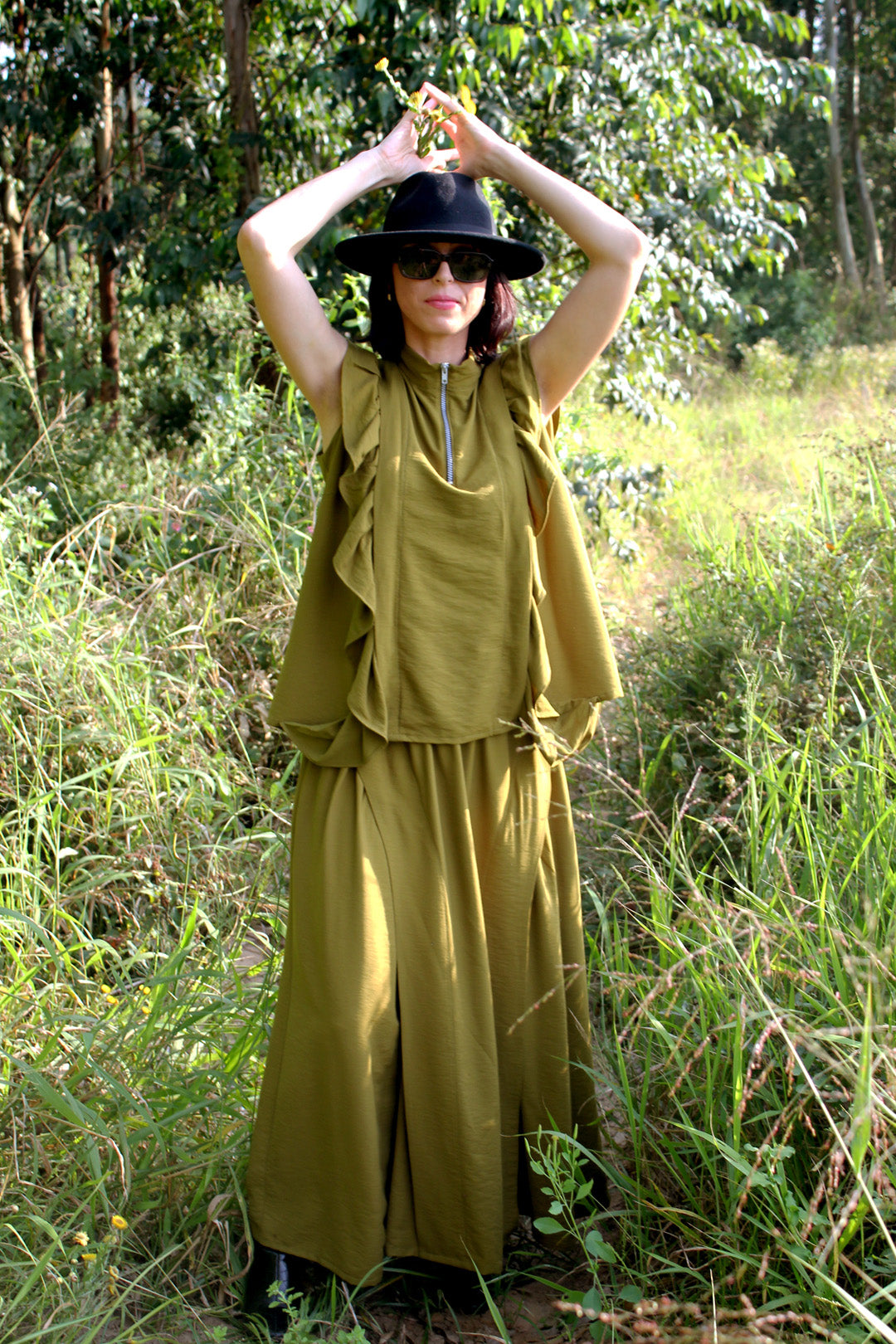 Luna Skirt in Chartreuse