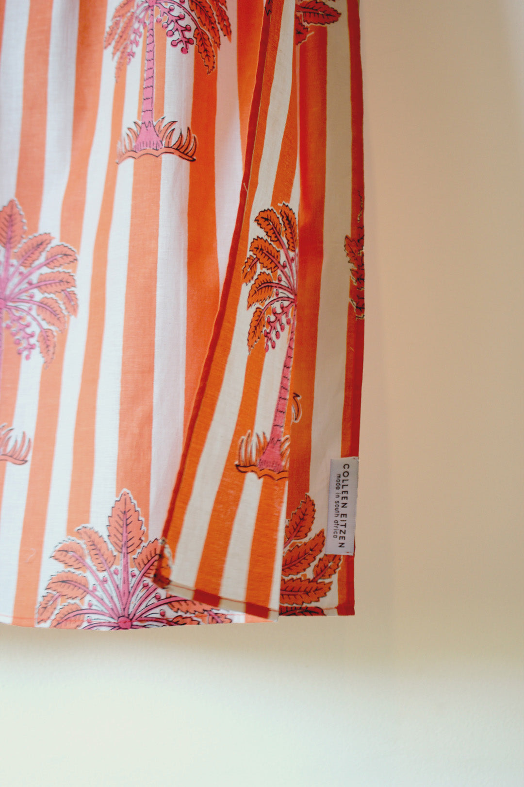 Orange Palm Floral Voile Scarf