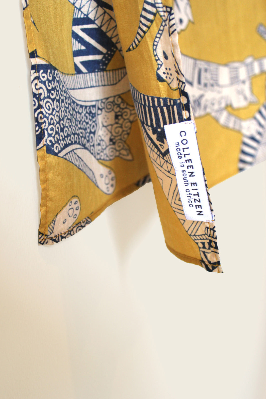 Yellow Cat Floral Voile Scarf