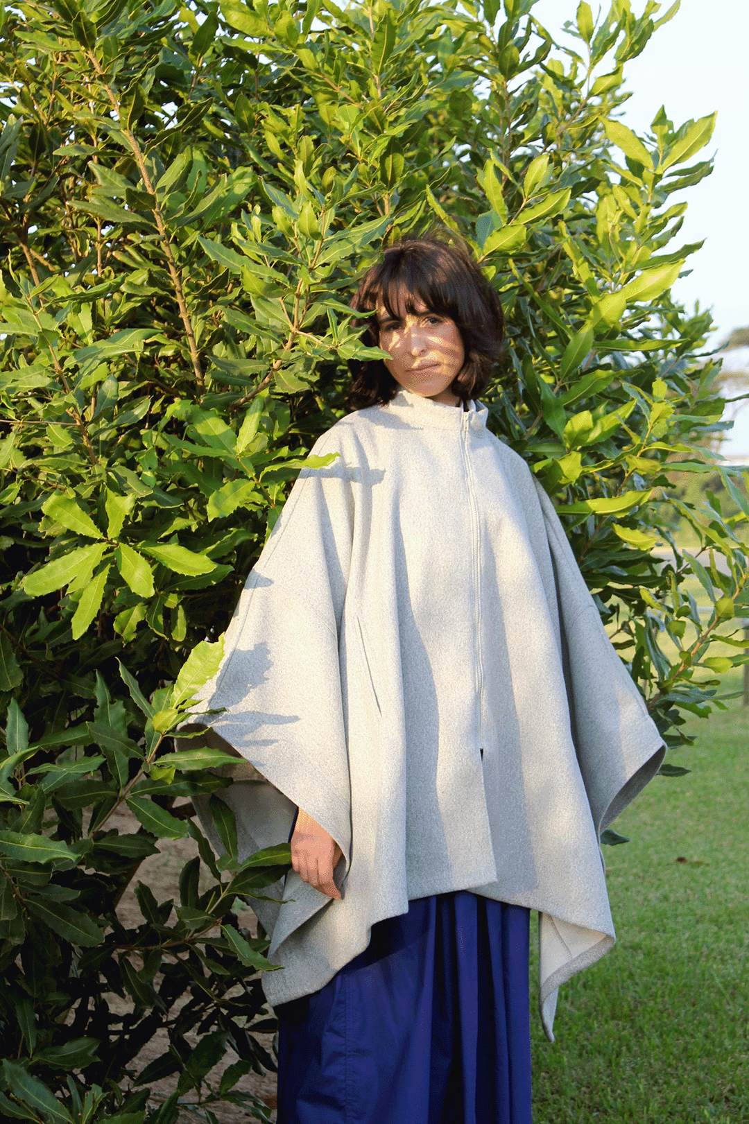 Cat Wrap in Mottled Light Grey