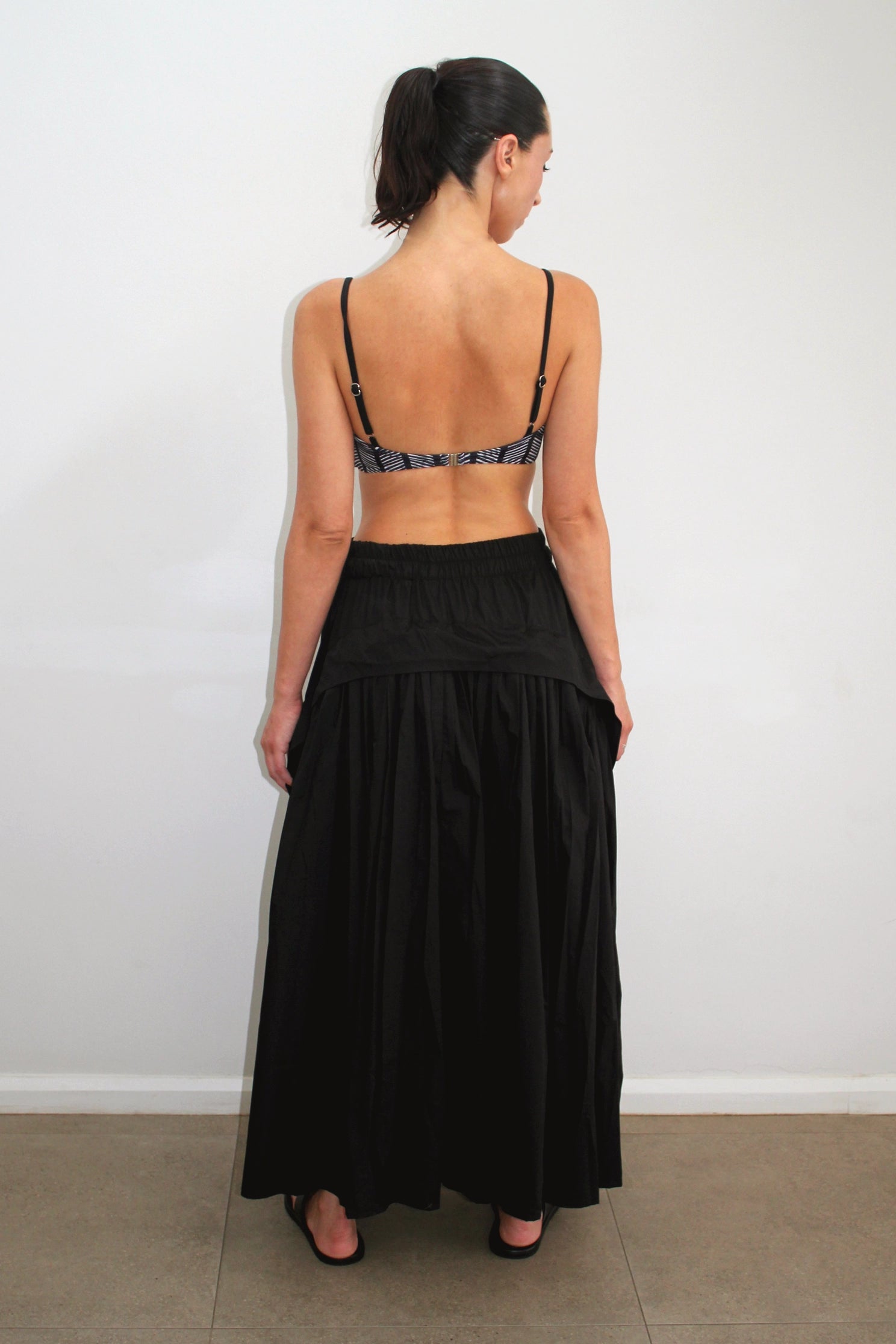 Cat Skirt in Black Poly Cotton