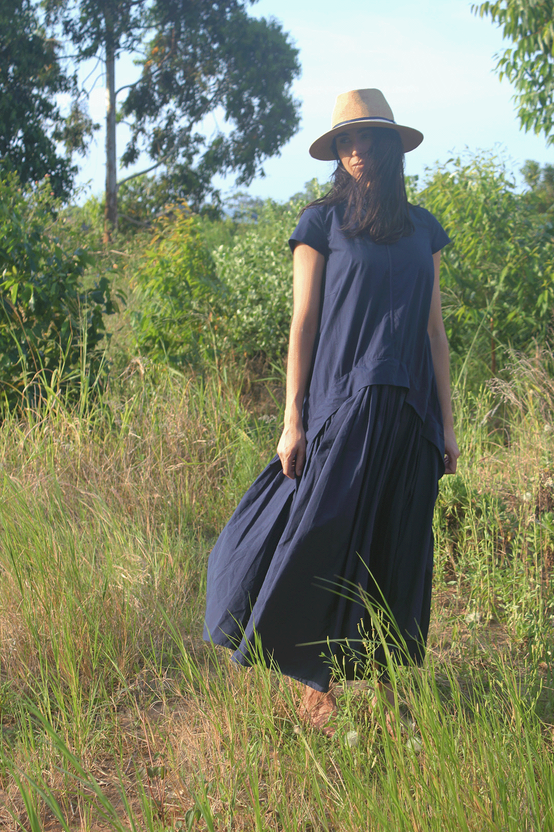 Cat Dress Navy