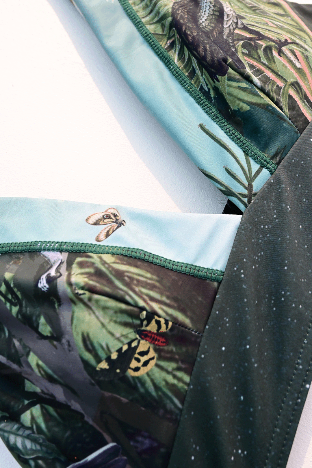 moody flora & fauna design one-piece costume closeup photograph