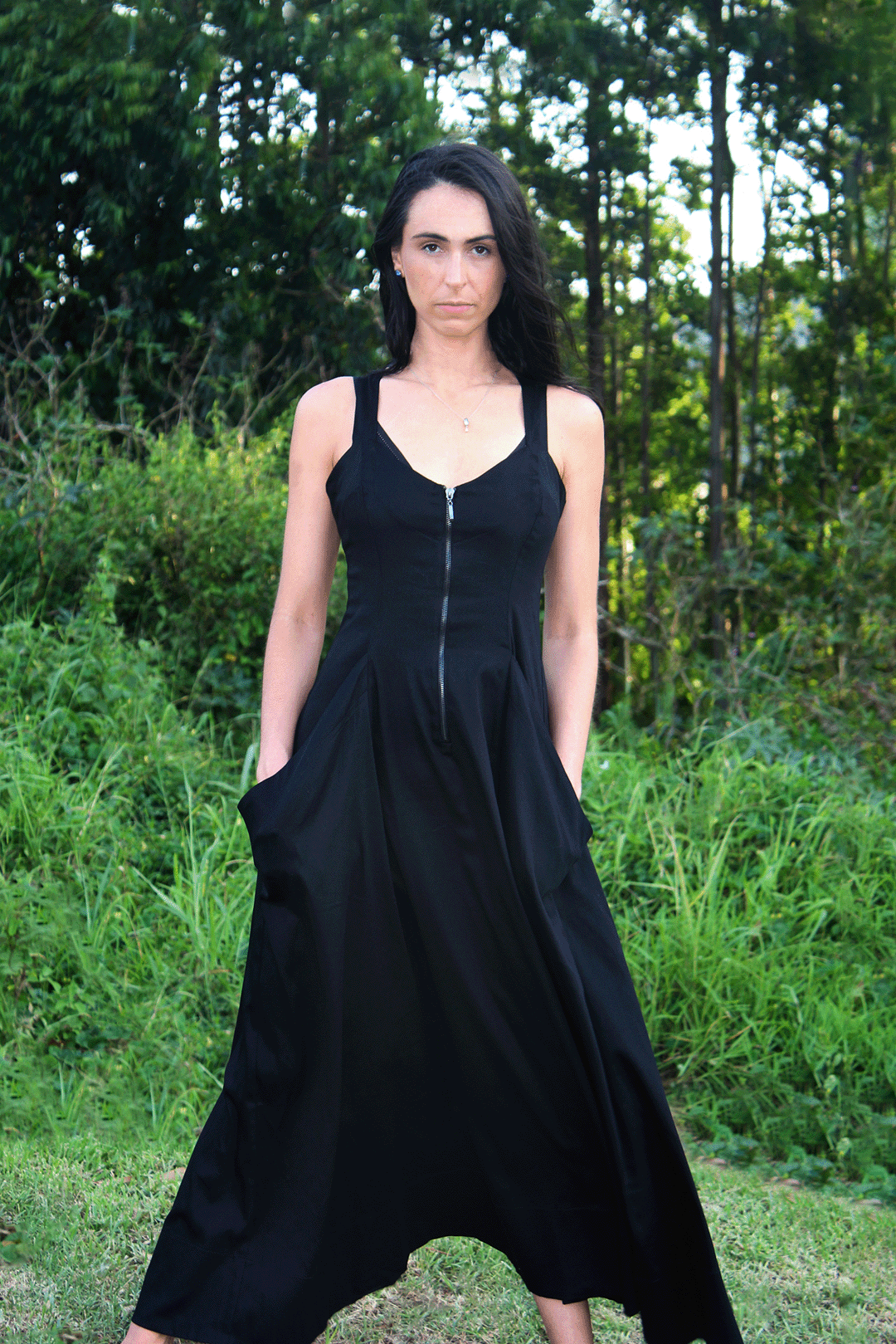 Zip-Front Hippy Dress