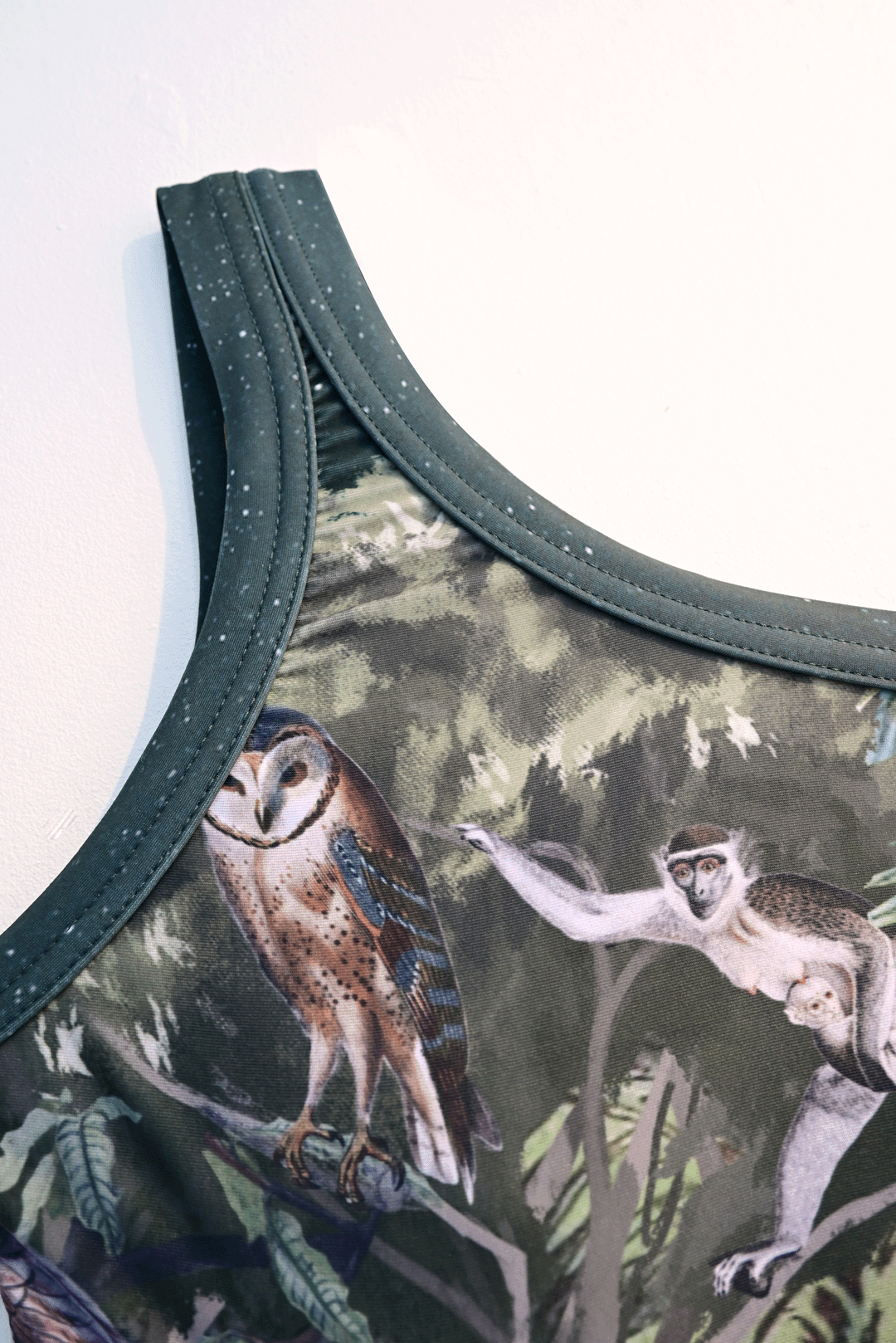 moody flora & fauna design one-piece costume closeup photograph