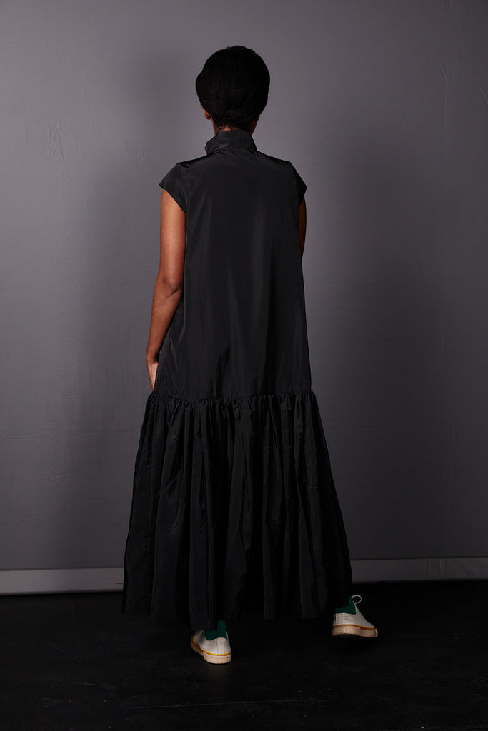 Cai Dress - Black Taffeta